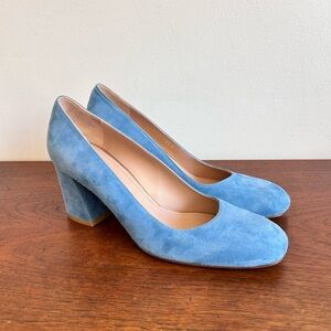 New Stuart Weitzman Suede Block Heel Shoes